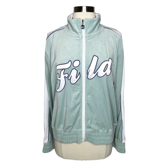 FILA Valery Velour Track Jacket - Size 1X - Picture 2 of 6